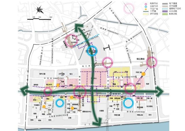 钱江新城核心区慢行系统规划图